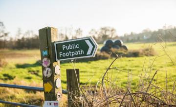 Newton Poppleford footpath Sign